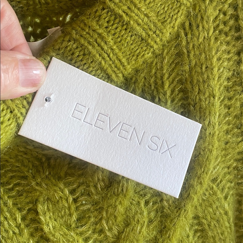 ELEVEN SIX NWT MONICA Alpaca Blend Pullover Sweater in Citrine - Picture 14 of 17